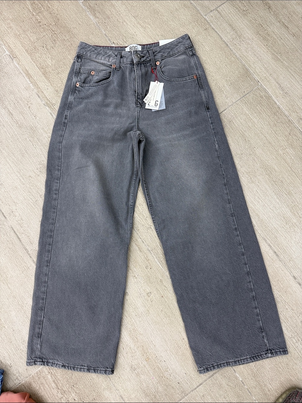 BDG womans Relaxed Straight Jeans in Faded Charcoal